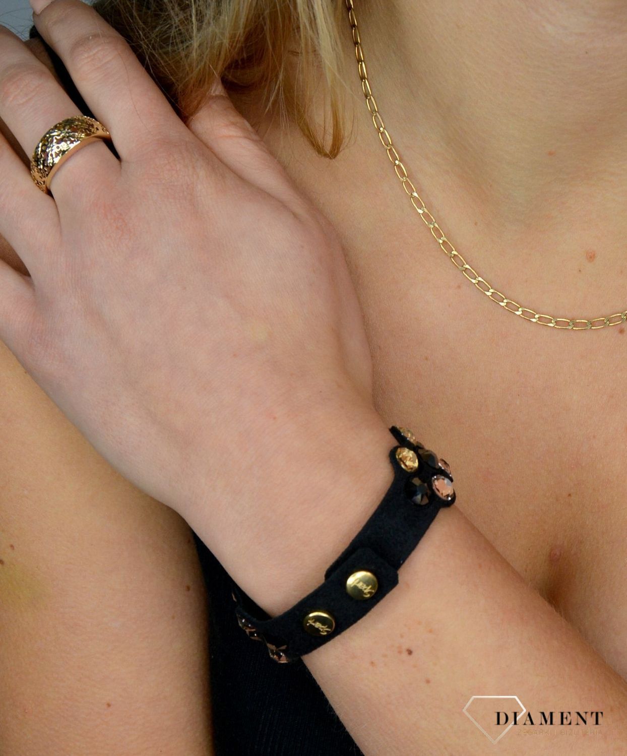 Złoty łańcuszek 585 o szerokości 3 mm DIA-LAN-1232-585 3mm.jpg